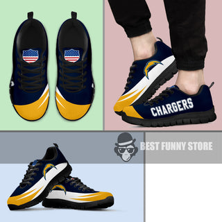 Awesome Gift Logo Los Angeles Chargers Sneakers