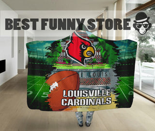 Special Edition Louisville Cardinals Home Field Advantage Hooded Blanket