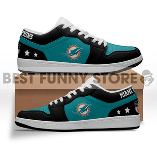 Gorgeous Simple Logo Miami Dolphins Low Jordan Shoes