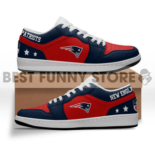 Gorgeous Simple Logo New England Patriots Low Jordan Shoes