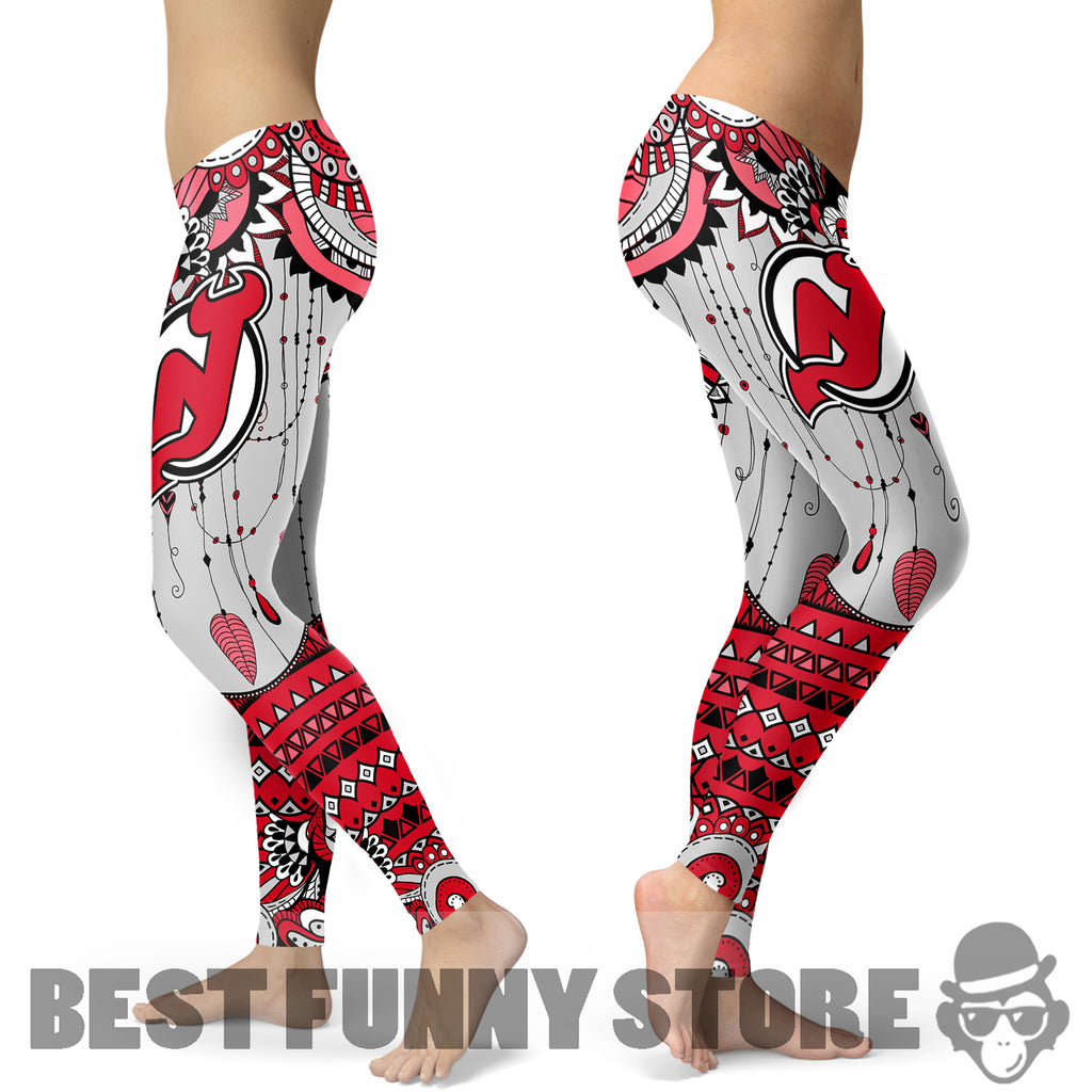 Simple Boho New Jersey Devils Leggings