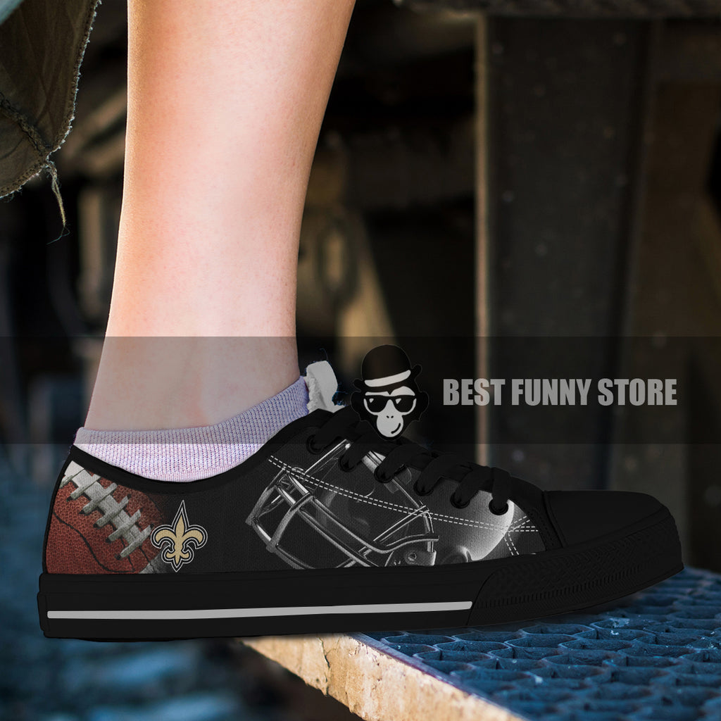 Artistic Scratch Of New Orleans Saints Low Top Shoes