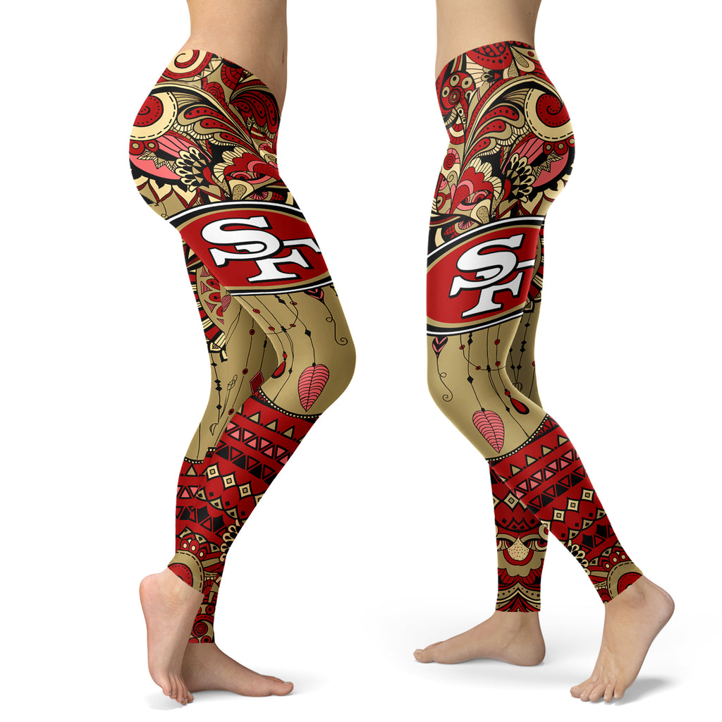 Boho San Francisco 49ers Leggings With Fantastic Art – Best Funny