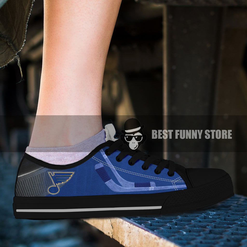 Artistic Scratch Of St. Louis Blues Low Top Shoes
