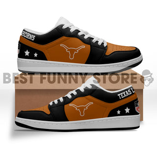 Gorgeous Simple Logo Texas Longhorns Low Jordan Shoes