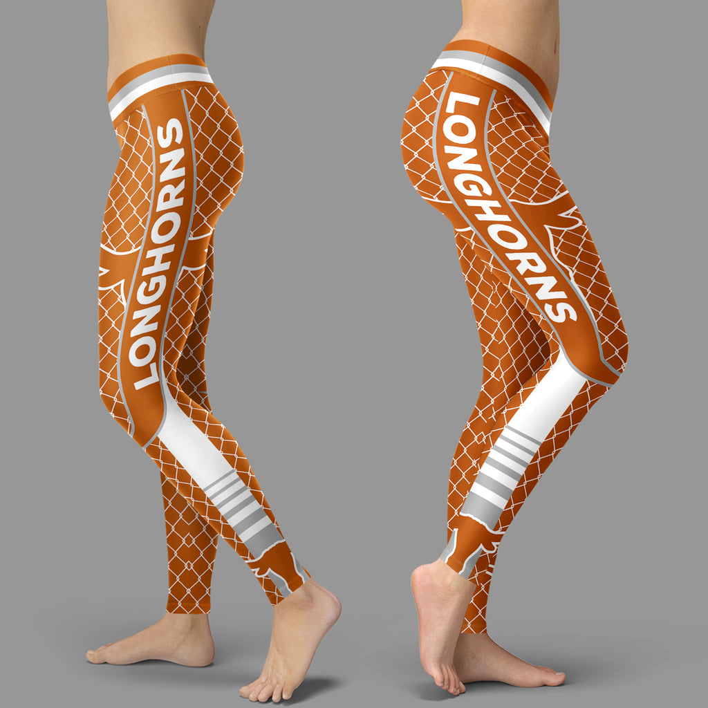 Single Small Line Circle Stylish Fashion Texas Longhorns Leggings