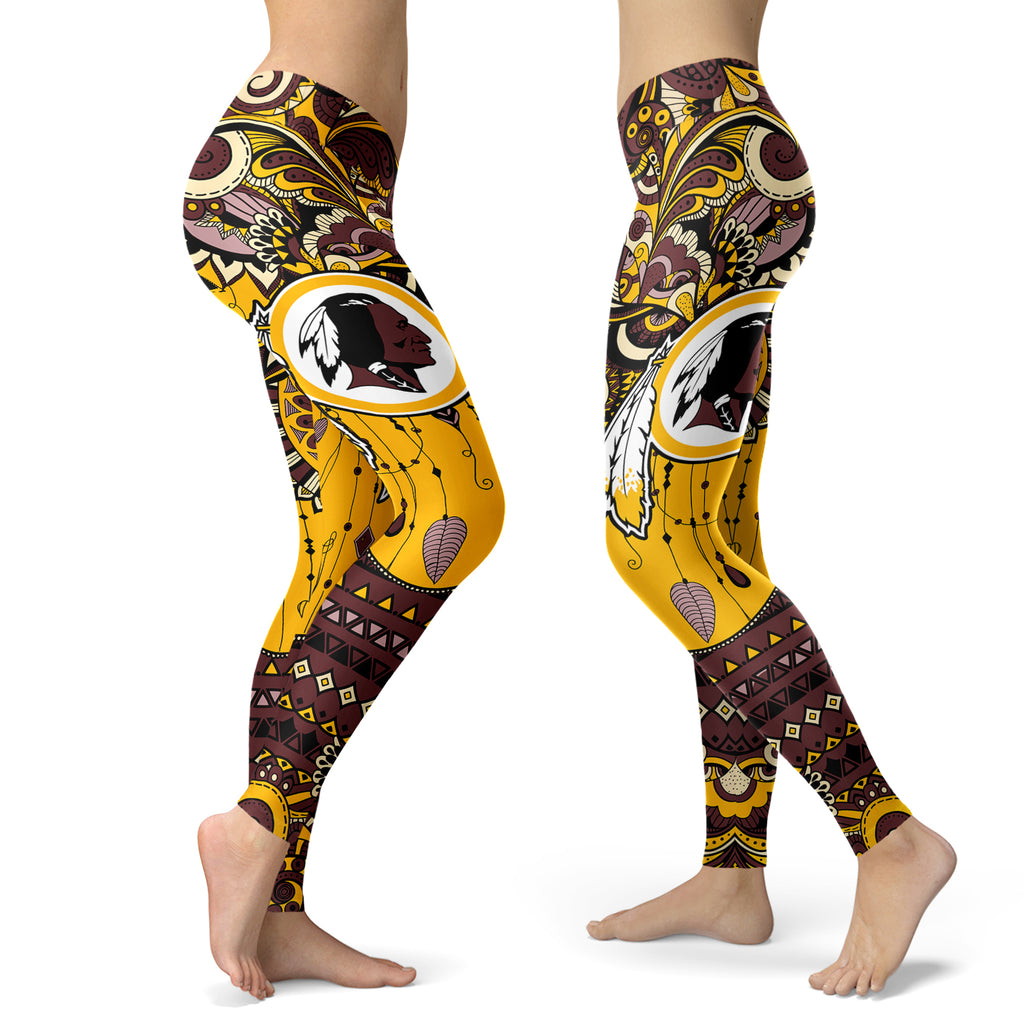 Boho Washington Redskins Leggings With Fantastic Art
