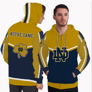 Fashion Gorgeous Fitting Notre Dame Fighting Irish Zip Hoodie