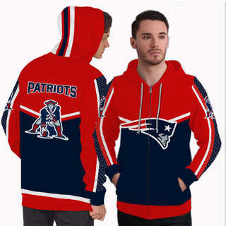 Fashion Gorgeous Fitting New England Patriots Zip Hoodie