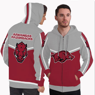 Fashion Gorgeous Fitting Arkansas Razorbacks Zip Hoodie