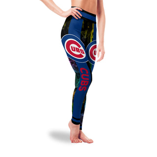Mysterious Smoke Colors Chicago Cubs Leggings