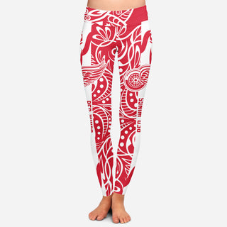 Curly Line Charming Daily Fashion Detroit Red Wings Leggings
