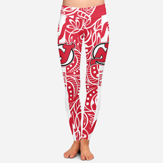 Curly Line Charming Daily Fashion New Jersey Devils Leggings