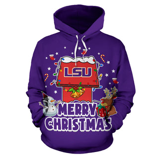 Funny Merry Christmas LSU Tigers Hoodie 2019