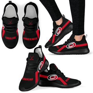 New Style Line Logo Carolina Hurricanes Mesh Knit Sneakers