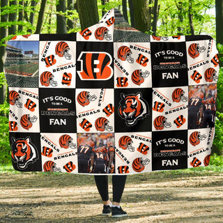 It's Good To Be A Cincinnati Bengals Fan Hooded Blanket