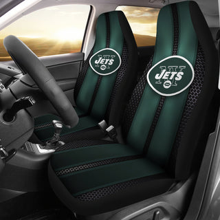 Incredible Line Pattern New York Jets Logo Car Seat Covers