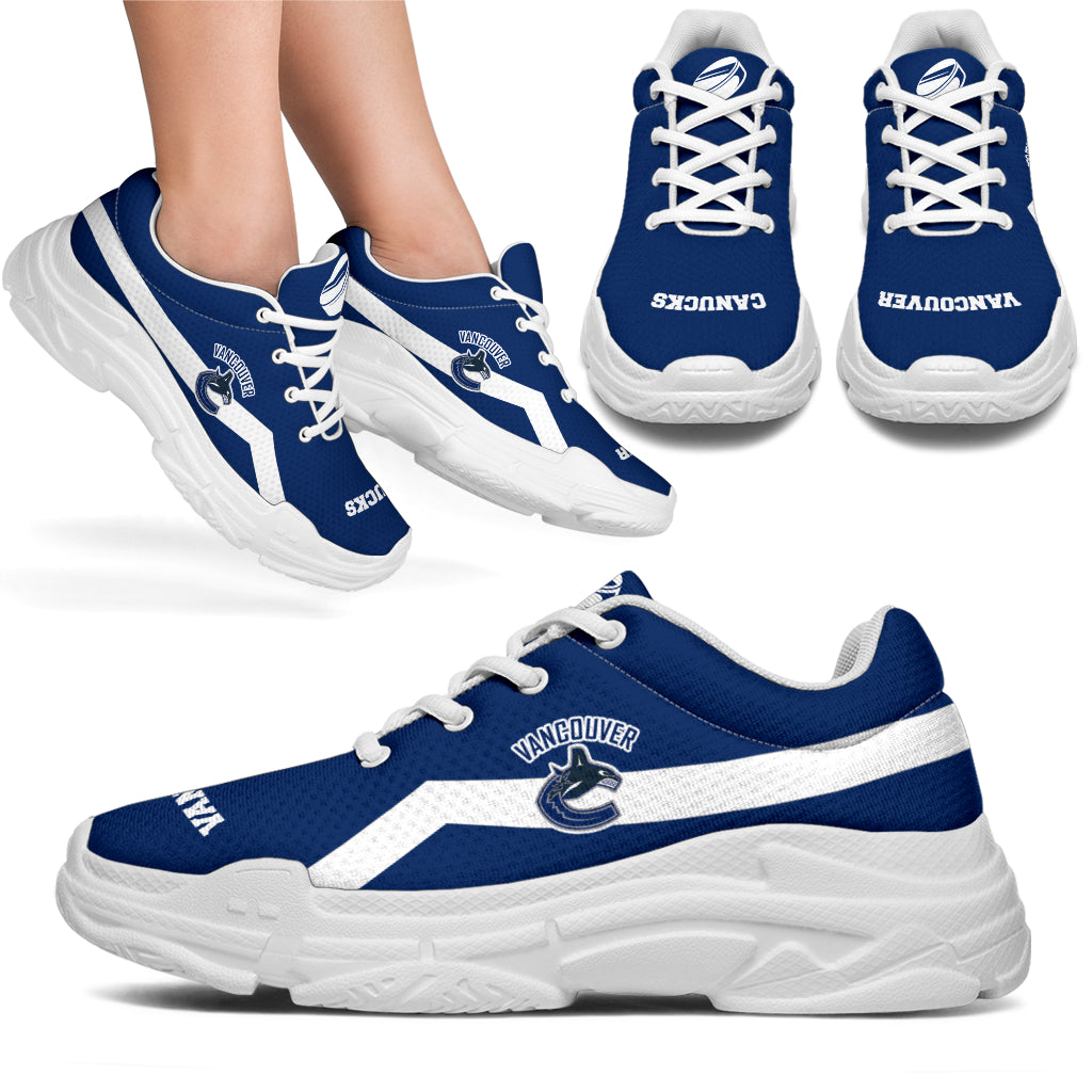 Edition Chunky Sneakers With Line Vancouver Canucks Shoes – Best Funny Store