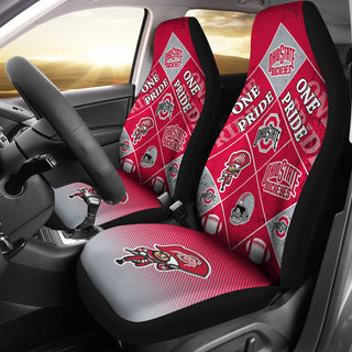 Pride Flag Ohio State Buckeyes Car Seat Covers