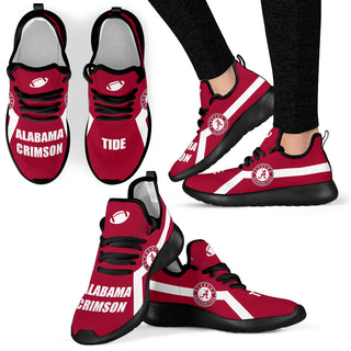 New Style Line Logo Alabama Crimson Tide Mesh Knit Sneakers