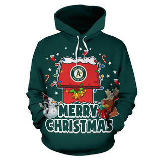Funny Merry Christmas Oakland Athletics Hoodie 2019