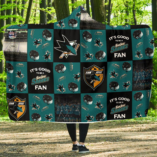 It's Good To Be A San Jose Sharks Fan Hooded Blanket