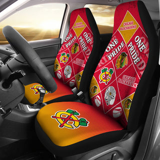 Pride Flag Chicago Blackhawks Car Seat Covers