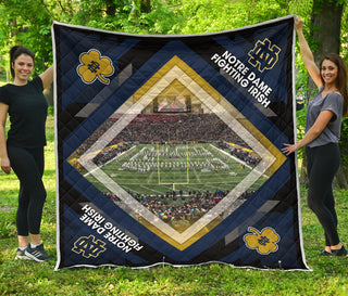 Pro Notre Dame Fighting Irish Stadium Quilt For Fan