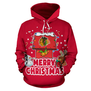 Funny Merry Christmas Chicago Blackhawks Hoodie 2019