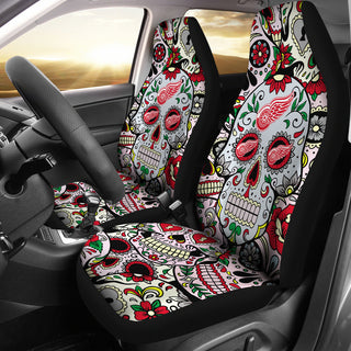 Party Skull Detroit Red Wings Car Seat Covers