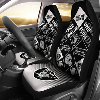 Pride Flag Oakland Raiders Car Seat Covers