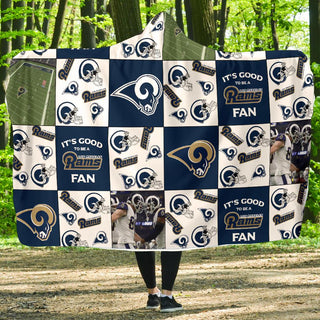 It's Good To Be A Los Angeles Rams Fan Hooded Blanket