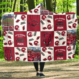 It's Good To Be An Arkansas Razorbacks Fan Hooded Blanket