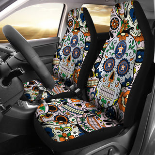 Party Skull Houston Astros Car Seat Covers