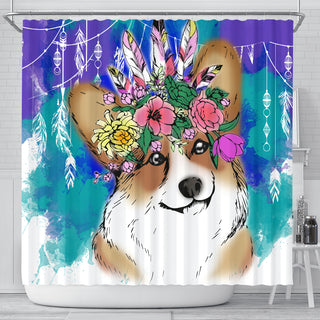 I Know Corgi Is Always With Me Shower Curtains