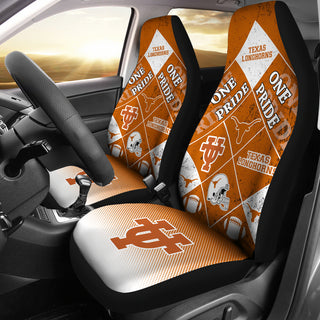 Pride Flag Texas Longhorns Car Seat Covers