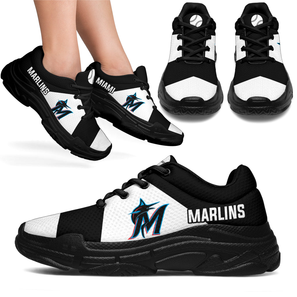 Pro Shop Logo Miami Marlins Chunky Sneakers – Best Funny Store