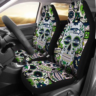 Party Skull Seattle Seahawks Car Seat Covers