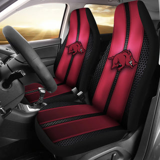 Incredible Line Pattern Arkansas Razorbacks Logo Car Seat Covers