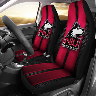 Incredible Line Pattern Northern Illinois Huskies Logo Car Seat Covers