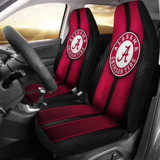 Incredible Line Pattern Alabama Crimson Tide Logo Car Seat Covers