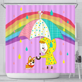 All I Need Is Love And Corgi Shower Curtains