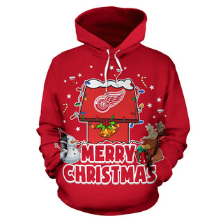 Funny Merry Christmas Detroit Red Wings Hoodie 2019