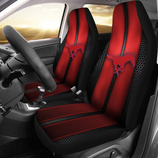 Incredible Line Pattern SMU Mustangs Logo Car Seat Covers