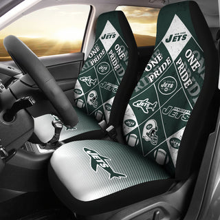 Pride Flag New York Jets Car Seat Covers