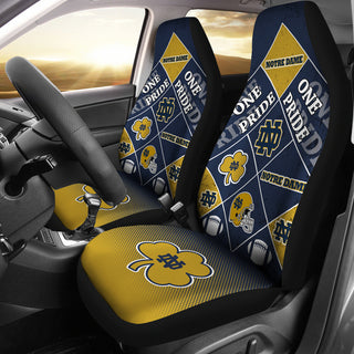Pride Flag Notre Dame Fighting Irish Car Seat Covers
