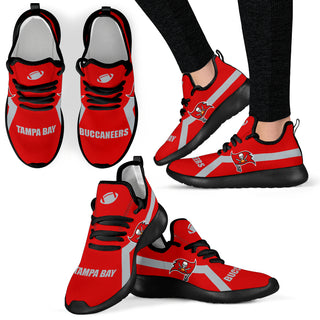 New Style Line Logo Tampa Bay Buccaneers Mesh Knit Sneakers