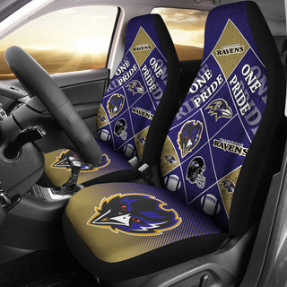 Pride Flag Baltimore Ravens Car Seat Covers