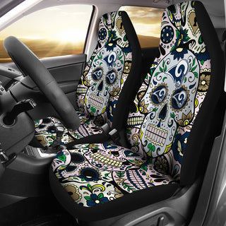 Party Skull Los Angeles Rams Car Seat Covers