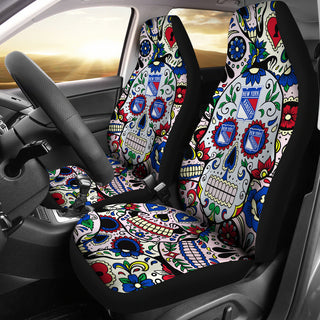 Party Skull New York Rangers Car Seat Covers